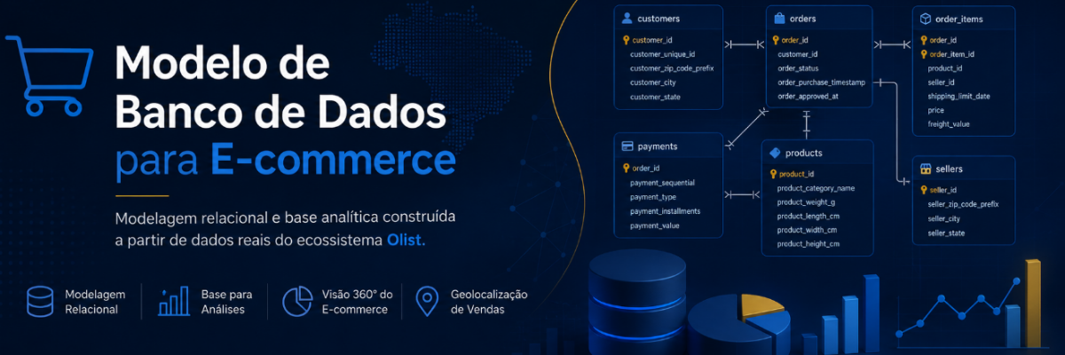 Capa original do projeto Modelo Analítico de Dados para E-commerce